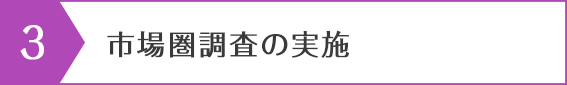 市場圏調査の実施　