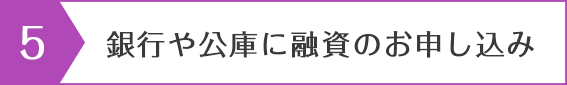 銀行や公庫に融資のお申し込み